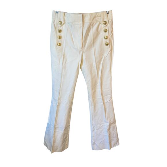 DEREK LAM 10 CROSBY Robertson Flare Trousers White Womens Pants EUC $385 MSRP - Picture 2 of 10